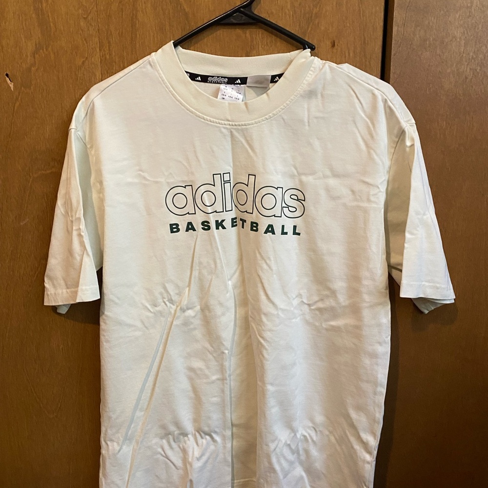 Adidas Cream Basketball Tee